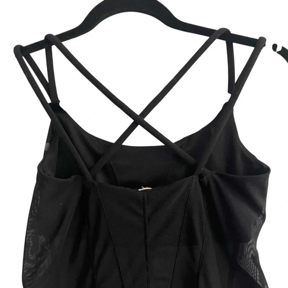 Lululemon Exquisite Tank In Ghost Dot Black Slate‎ Size 4